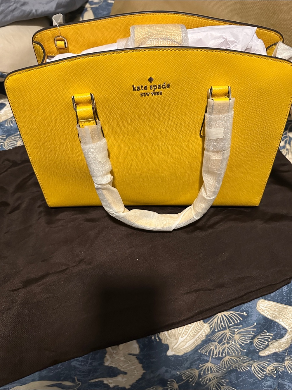 kate spade Yellow Saffiano Leather Satchel